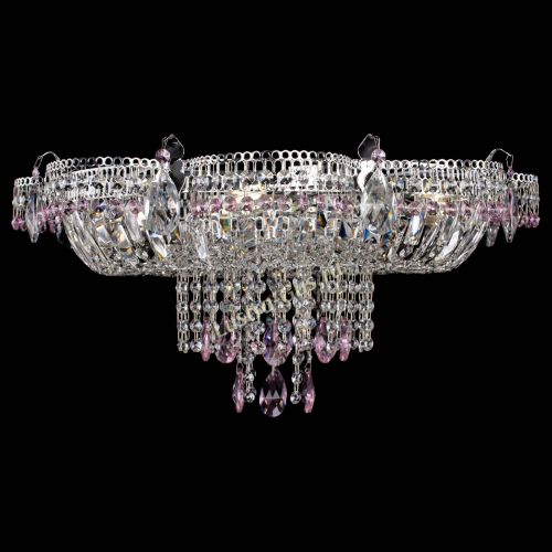 Люстра Камея №1 розовая в Симферополе Гусь Хрустальный