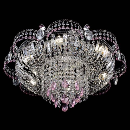 Люстра Камея №1 розовая в Симферополе Гусь Хрустальный