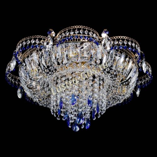 Люстра Камея №1 синяя в Симферополе Гусь Хрустальный