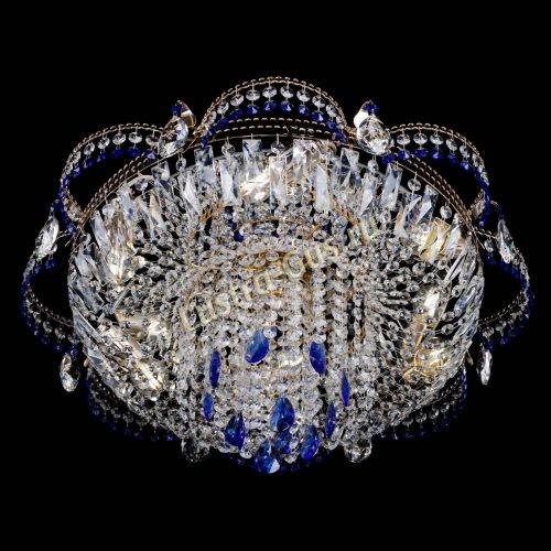 Люстра Камея №1 синяя в Симферополе Гусь Хрустальный