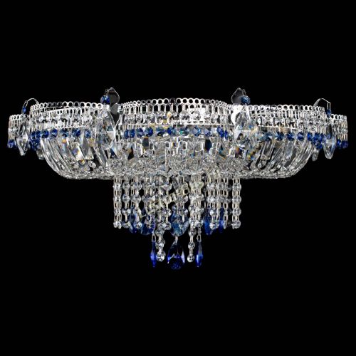 Люстра Камея №1 синяя в Симферополе Гусь Хрустальный