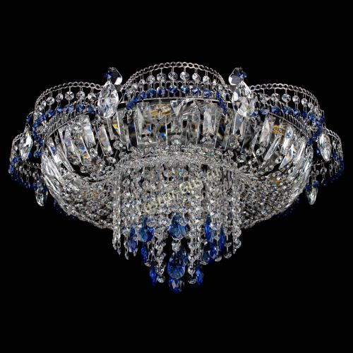 Люстра Камея №1 синяя в Симферополе Гусь Хрустальный