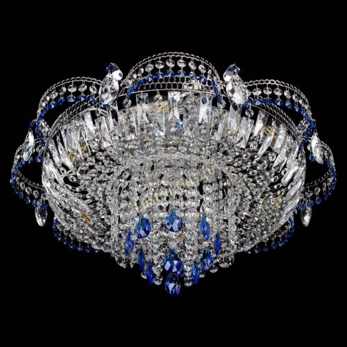 Люстра Камея №1 синяя в Симферополе Гусь Хрустальный