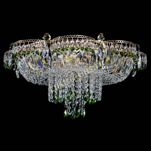 Люстра Камея №1 зеленая в Симферополе Гусь Хрустальный