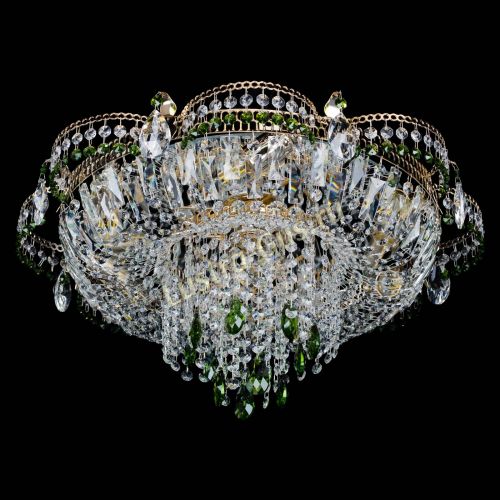 Люстра Камея №1 зеленая в Симферополе Гусь Хрустальный