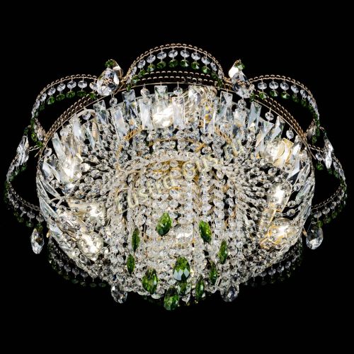 Люстра Камея №1 зеленая в Симферополе Гусь Хрустальный