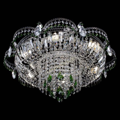 Люстра Камея №1 зеленая в Симферополе Гусь Хрустальный