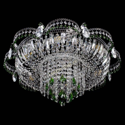 Люстра Камея №1 зеленая в Симферополе Гусь Хрустальный