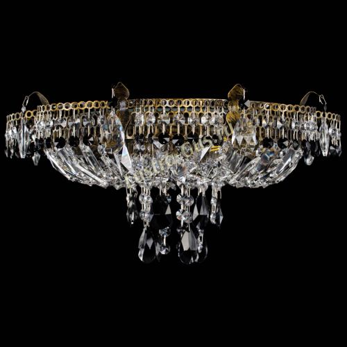 Люстра Камея №4 под бронзу черная в Симферополе Гусь Хрустальный