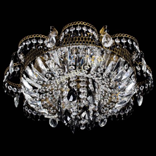 Люстра Камея №4 под бронзу черная в Симферополе Гусь Хрустальный