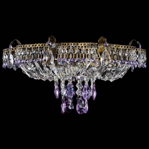 Люстра Камея №4 под бронзу фиолетовая в Симферополе Гусь Хрустальный