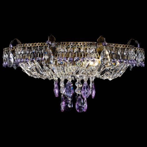 Люстра Камея №4 под бронзу фиолетовая в Симферополе Гусь Хрустальный