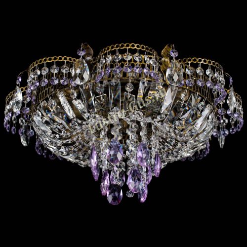 Люстра Камея №4 под бронзу фиолетовая в Симферополе Гусь Хрустальный