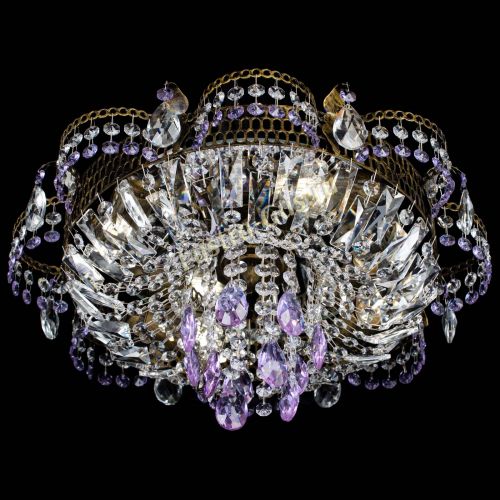 Люстра Камея №4 под бронзу фиолетовая в Симферополе Гусь Хрустальный