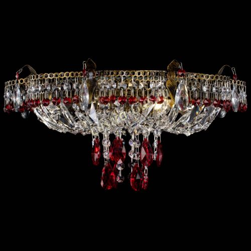 Люстра Камея №4 под бронзу красная в Симферополе Гусь Хрустальный