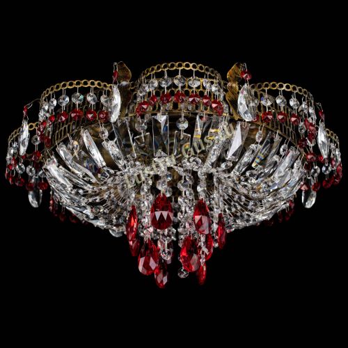 Люстра Камея №4 под бронзу красная в Симферополе Гусь Хрустальный