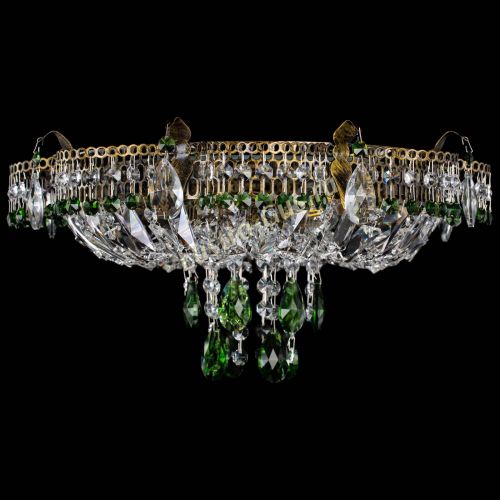 Люстра Камея №4 под бронзу зеленая в Симферополе Гусь Хрустальный