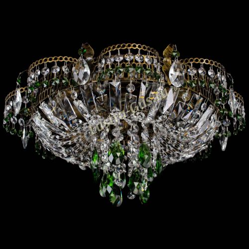 Люстра Камея №4 под бронзу зеленая в Симферополе Гусь Хрустальный