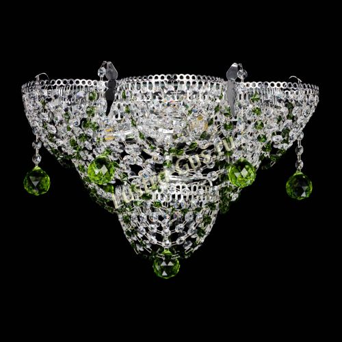 Люстра Камея Анна зеленая в Симферополе Гусь Хрустальный
