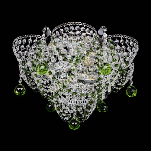 Люстра Камея Анна зеленая в Симферополе Гусь Хрустальный