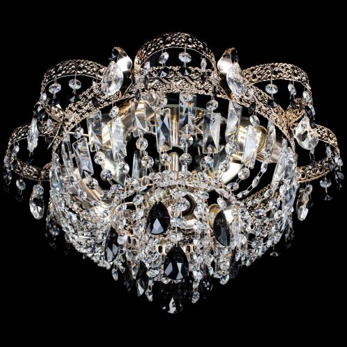 Люстра Камея Флора №4 черная в Симферополе Гусь Хрустальный