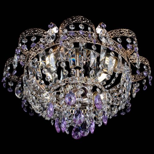 Люстра Камея Флора №4 фиолетовая в Симферополе Гусь Хрустальный