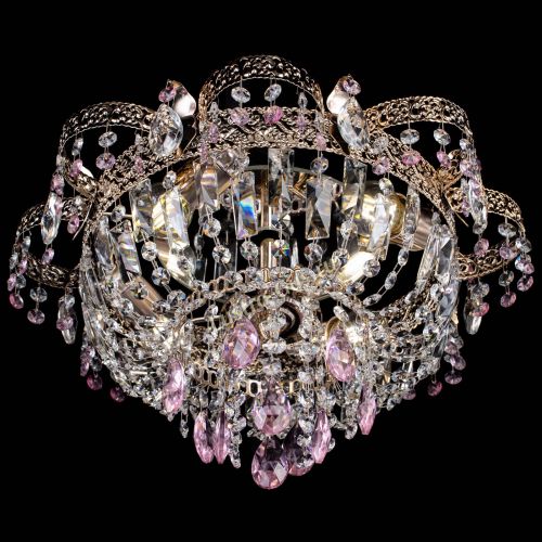 Люстра Камея Флора №4 розовая в Симферополе Гусь Хрустальный