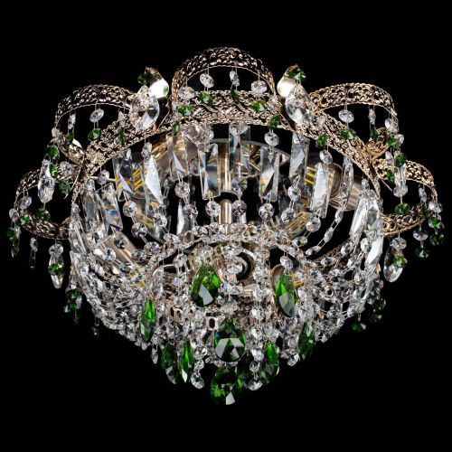 Люстра Камея Флора №4 зеленая в Симферополе Гусь Хрустальный