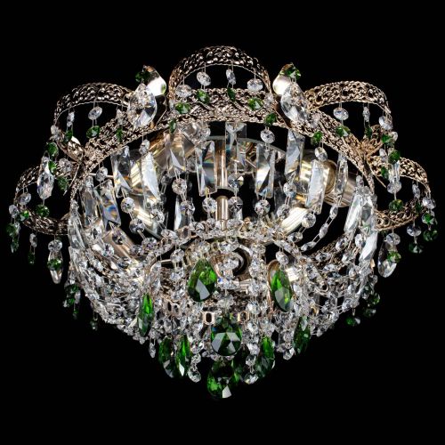 Люстра Камея Флора №4 зеленая в Симферополе Гусь Хрустальный