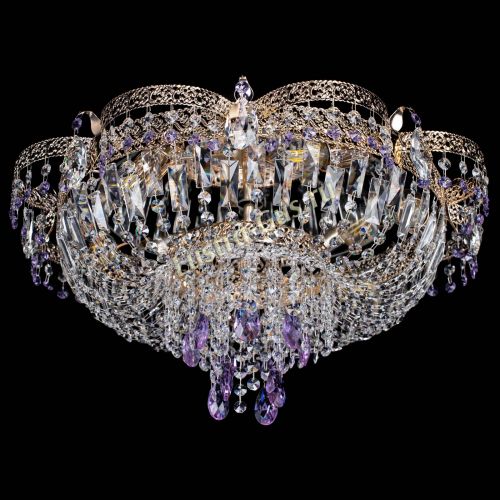 Люстра Камея Флора Журавлик №6 фиолетовая в Симферополе Гусь Хрустальный