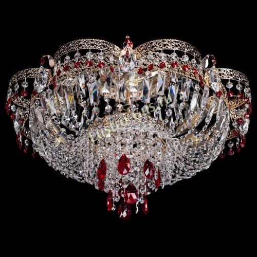 Люстра Камея Флора Журавлик №6 красная в Симферополе Гусь Хрустальный