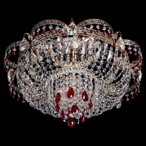 Люстра Камея Флора Журавлик №6 красная в Симферополе Гусь Хрустальный