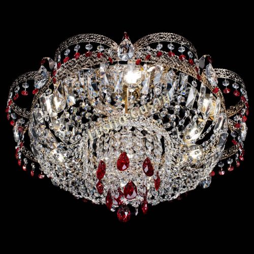 Люстра Камея Флора Журавлик №6 красная в Симферополе Гусь Хрустальный