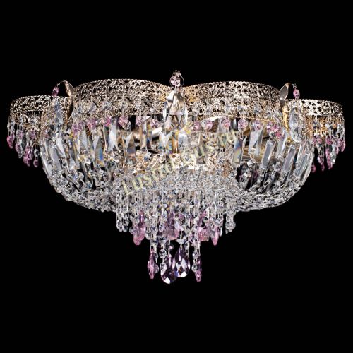 Люстра Камея Флора Журавлик №6 розовая в Симферополе Гусь Хрустальный