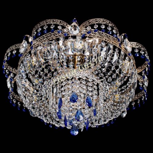 Люстра Камея Флора Журавлик №6 синяя в Симферополе Гусь Хрустальный