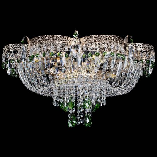 Люстра Камея Флора Журавлик №6 зеленая в Симферополе Гусь Хрустальный