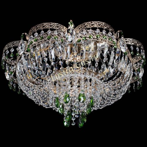 Люстра Камея Флора Журавлик №6 зеленая в Симферополе Гусь Хрустальный