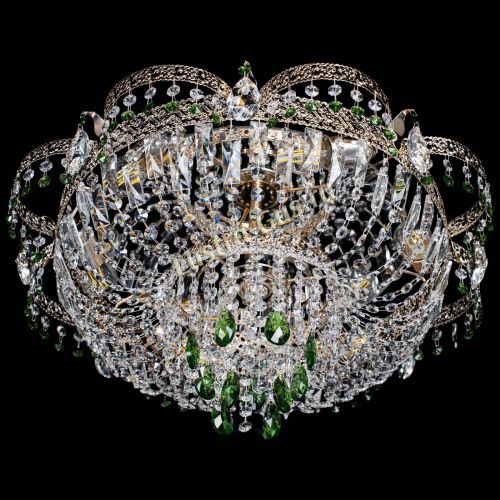 Люстра Камея Флора Журавлик №6 зеленая в Симферополе Гусь Хрустальный