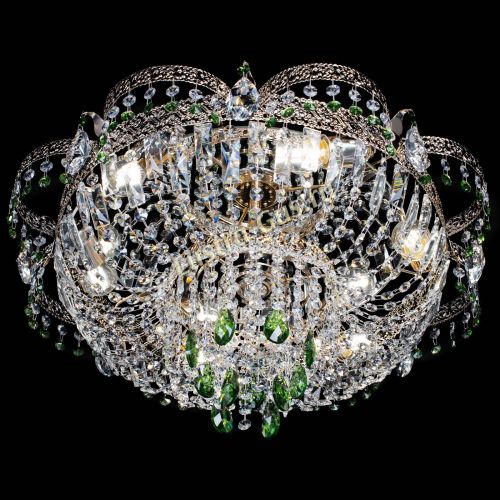 Люстра Камея Флора Журавлик №6 зеленая в Симферополе Гусь Хрустальный