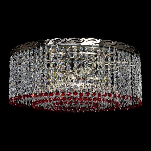 Люстра Капель оптикон №2 красная в Симферополе Гусь Хрустальный