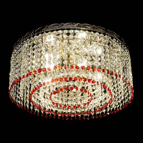 Люстра Капель оптикон №2 красная в Симферополе Гусь Хрустальный