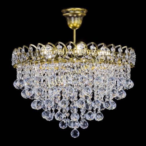 Люстра Капель Пирамида Шар 30 с подвесом под бронзу в Симферополе Гусь Хрустальный