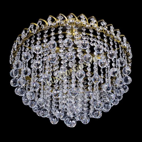 Люстра Капель Пирамида Шар 30 с подвесом под бронзу в Симферополе Гусь Хрустальный