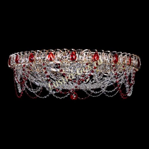 Люстра Каскад Ажур 700 мм красный в Симферополе Гусь Хрустальный