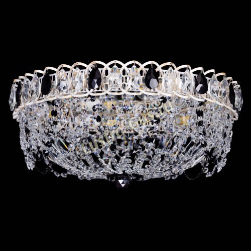 Люстра Каскад Ажур Черная белая в Симферополе Гусь Хрустальный