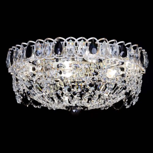 Люстра Каскад Ажур Черная белая в Симферополе Гусь Хрустальный