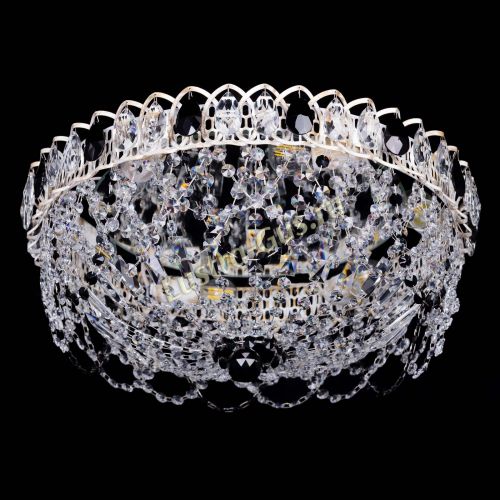 Люстра Каскад Ажур Черная белая в Симферополе Гусь Хрустальный