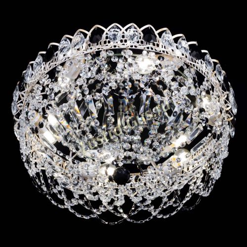 Люстра Каскад Ажур Черная белая в Симферополе Гусь Хрустальный