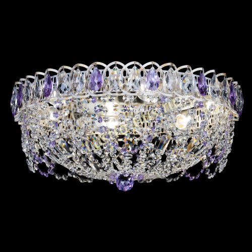 Люстра Каскад Ажур Фиолетовая белая в Симферополе Гусь Хрустальный