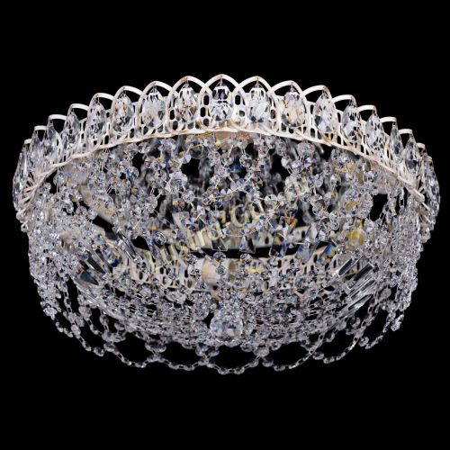 Люстра Каскад Ажур белая в Симферополе Гусь Хрустальный